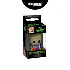 Funko Pop Keychain Groot with Cheese Puffs – Marvel